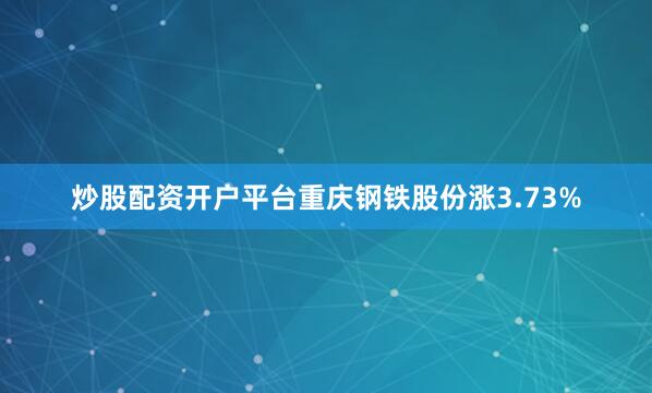 炒股配资开户平台重庆钢铁股份涨3.73%